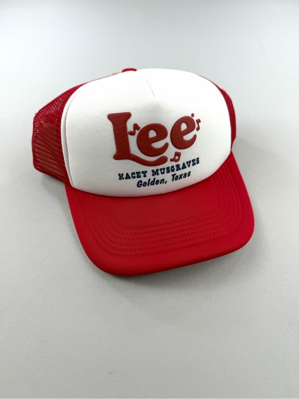 Lee x Kacey Musgraves Trucker Hat Red White Mesh Snapback Country Western NWT